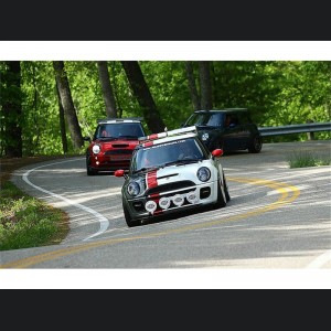 Mini Cooper Headlights - SPYDER - Projector DRL - Black - `02-`06