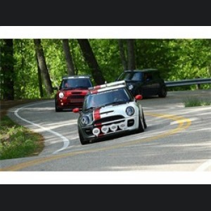 Mini Cooper Headlights - SPYDER - Projector DRL - Black - `02-`06
