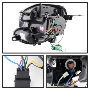 Mini Cooper Headlights - SPYDER - Projector, DRL - Black - `07-`12
