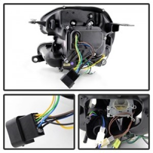Mini Cooper Headlights - SPYDER - Projector, Xenon/HID, DRL - Black - `10-`12