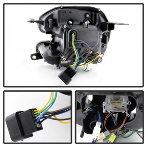 Mini Cooper Headlights - SPYDER - Projector, Xenon/HID, DRL - Black - `10-`12