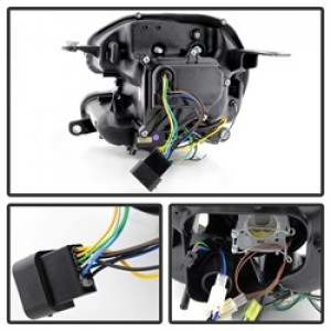 Mini Cooper Headlights - SPYDER - Projector, Xenon/HID, DRL - Black - `10-`12