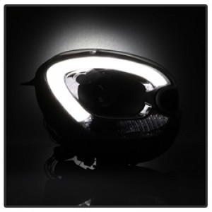 Mini Cooper Countryman Headlight Set - SPYDER - LBDRL Projector - Black - `11-`15
