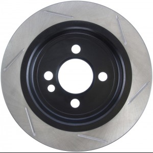Mini Cooper Brake Rotor (1) - Rear Right - Stoptech - Slotted Sport Rotors - Black - `07-`09