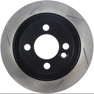 Mini Cooper Brake Rotor (1) - Rear Right - Stoptech - Slotted Sport Rotors - Black - `07-`09