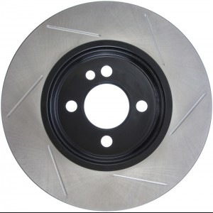 Mini Cooper Brake Rotor (1) - Front Right - Stoptech - Slotted Sport Rotor - Black E-Coated - `07-`16