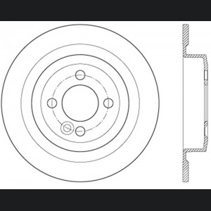 MINI Cooper Brake Rotor (1) - Rear Left - Stoptech - Sport Slotted Cryo - Black - `09-`16