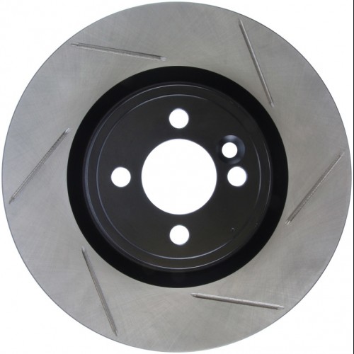 Mini Cooper Brake Rotor (1) - Front Left - Stoptech - Slotted Sport - Black - `09-`15