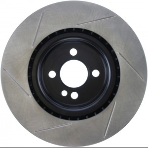 Mini Cooper Brake Rotor (1) - Front Left - Stoptech - Slotted Sport - Black - `09-`15