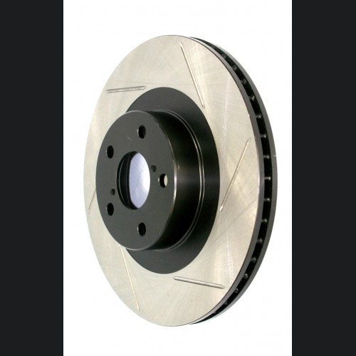 Mini Cooper Brake Rotor (1) - Front Right - Stoptech - Slotted Sport + Cryo - Black - `12-`14