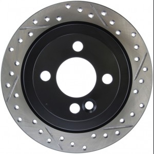 Mini Cooper Brake Rotor(s) (1) - Rear Left - Stoptech - Slotted & Drilled - Black - `07-`09