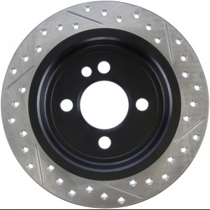 Mini Cooper Brake Rotor(s) (1) - Rear Right - Stoptech - Slotted/Drilled - Black - `07-`09