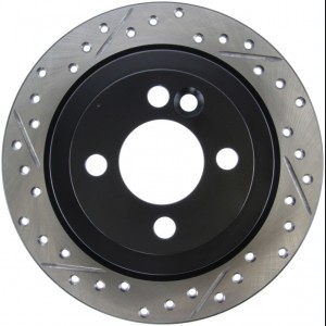 Mini Cooper Brake Rotor(s) (1) - Rear Right - Stoptech - Slotted/Drilled - Black - `07-`09