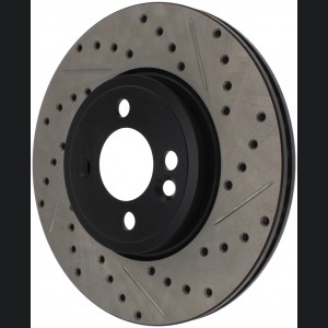 Mini Cooper Brake Rotor(s) (1) - Front Left - Stoptech - Slotted & Drilled Sport - Black - `07-`13