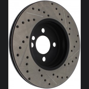Mini Cooper Brake Rotor(s) (1) - Front Right - Stoptech - Slotted/Drilled - Black - `07-`13
