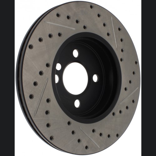 Mini Cooper Brake Rotor(s) (1) - Front Right - Stoptech - Slotted/Drilled - Black - `07-`13