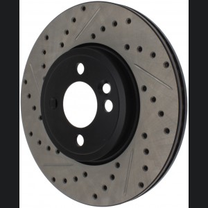 Mini Cooper Brake Rotor(s) (1) - Front Right - Stoptech - Slotted/Drilled - Black - `07-`13