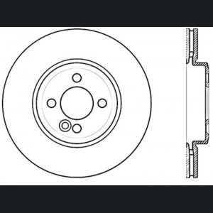 Mini Cooper Brake Rotor(s) (1) - Front Left - Stoptech - Drilled Sport - Black - `07-`16