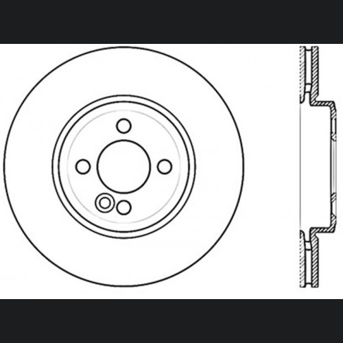 Mini Cooper Brake Rotor(s) (1) - Front Left - Stoptech - Drilled Sport - Black - `07-`16