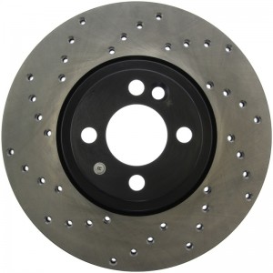 Mini Cooper Brake Rotor(1) - Front Right - Stoptech - Drilled Sport - Black - `07-`16