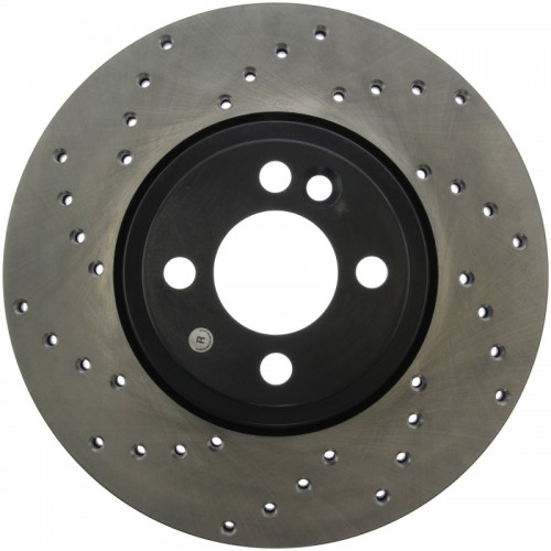 Mini Cooper Brake Rotor(1) - Front Right - Stoptech - Drilled Sport - Black - `07-`16