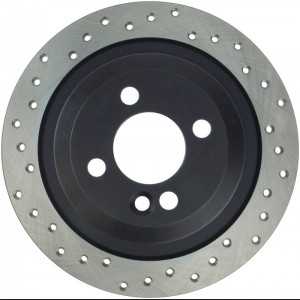 Mini Cooper Brake Rotor(s) (1) - Rear Right - Stoptech - Drilled - Black - `09-`16