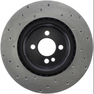 Mini Cooper Brake Rotor(s) (1) - Front Right - Stoptech - Drilled Sport - Black - `09-`16