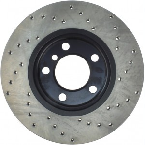 Mini Cooper Countryman Brake Rotor(s) (1) - Front Right - Stoptech - Drilled Sport - Black - `11-`16