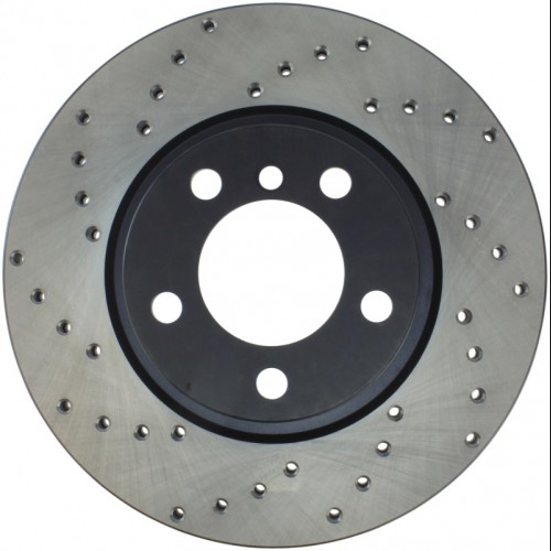 Mini Cooper Countryman Brake Rotor(s) (1) - Front Right - Stoptech - Drilled Sport - Black - `11-`16
