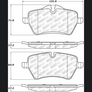 Mini Cooper Brake Pads - Front - Stoptech - Street Select - `06-`16