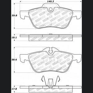 Mini Cooper Brake Pads - Front - Stoptech - ST Street - `02-`08