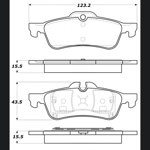 Mini Cooper Brake Pads - Rear - Stoptech - Street Touring - `02-`06