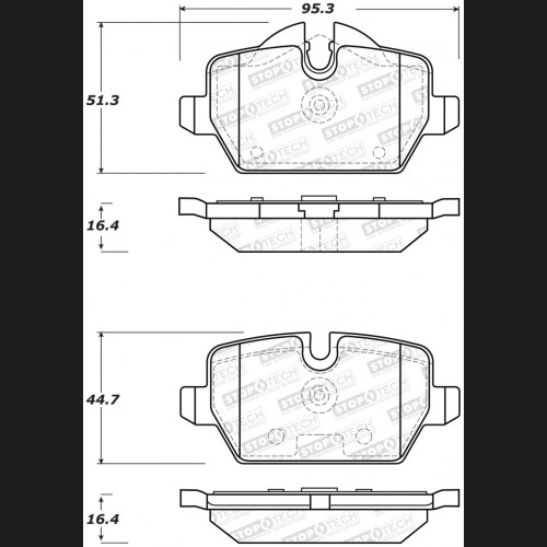 Mini Cooper Countryman Brake Pads - Stoptech - Street - `11-`16