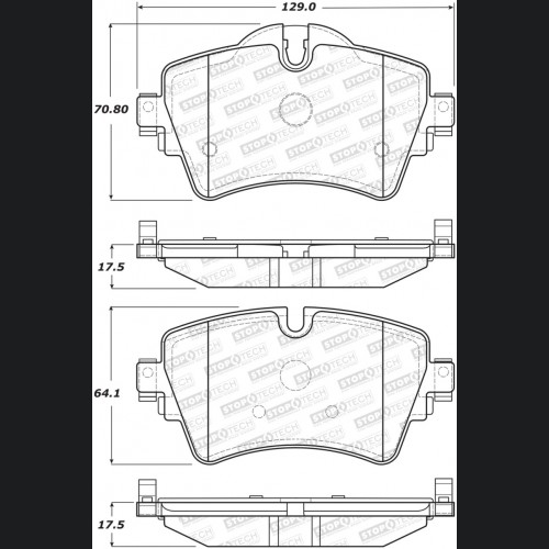 Mini Cooper Brake Pads - Front - Stoptech - Street - `14-`18