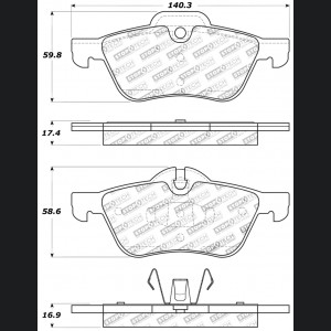 Mini Cooper Brake Pads - Front - Stoptech - Sport - `02-`08
