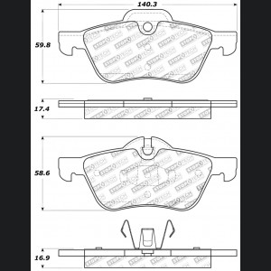 Mini Cooper Brake Pads - Front - Stoptech - Sport - `02-`08