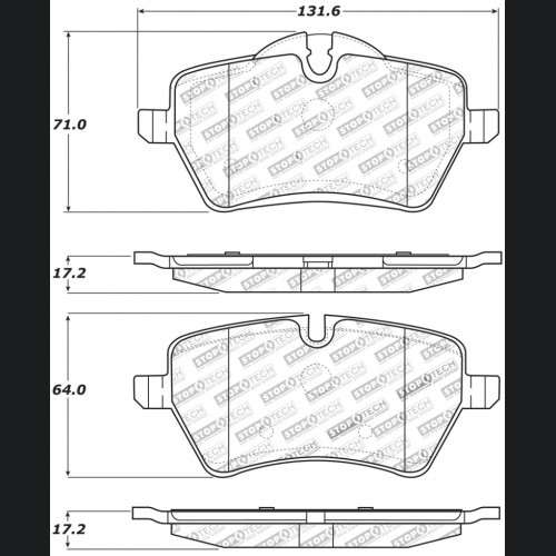 Mini Cooper Brake Pads - Front - Stoptech - Sport - `06-`16