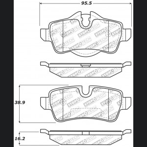 Mini Cooper Brake Pads - Rear - Stoptech - Sport - `07-`16