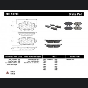 Mini Cooper Brake Pads - Rear - Stoptech - Sport - `07-`16