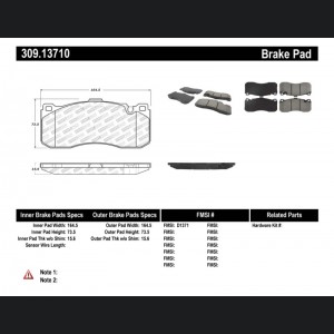 Mini Cooper Brake Pads - Front - Stoptech - Sport - `12-`14