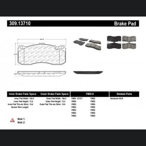 Mini Cooper Brake Pads - Front - Stoptech - Sport - `12-`14