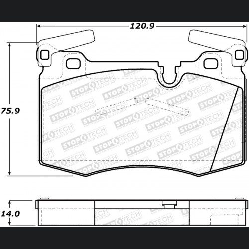 Mini Cooper Brake Pads - Front - Stoptech - Sport with Shims and Hardware - `09-`16
