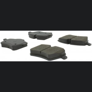 Mini Cooper Brake Pads + Rotors - Front - Stoptech - Slotted/Drilled C-Tek Silver Rotors + Centric Premium Pads - Silver - 2006