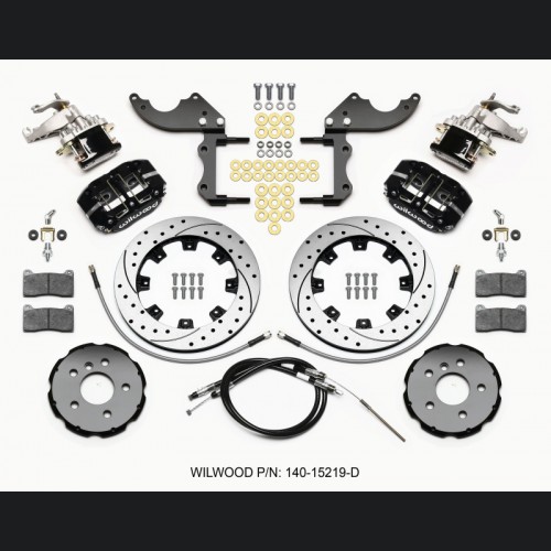 Mini Cooper Brake Kit - Rear - Wilwood - Dynapro Radial4 / MC4 12.19 Drilled Rotors + BP-10 Pads - `14-`15