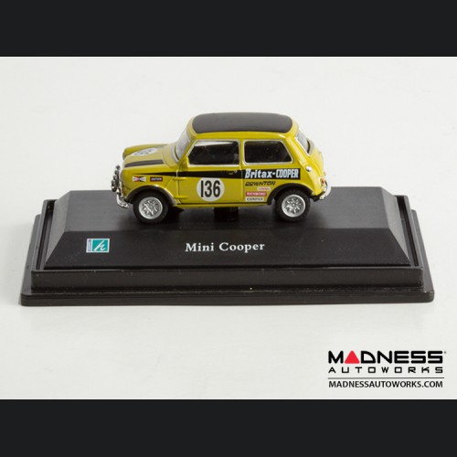 Hongwell Cararama Mini Cooper- 1/72 Scale Diecast Model Car - Old Gold W/ Black