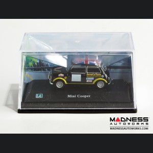 Hongwell Cararama Mini Cooper- 1/72 Scale Diecast Model Car - Black W/ British Flag