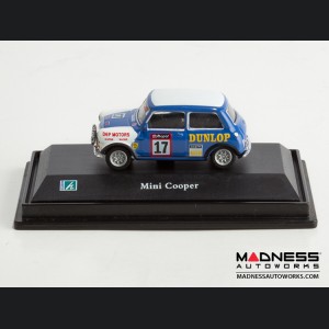 Hongwell Cararama Mini Cooper- 1/72 Scale Diecast Model Car - Blue W/ White 