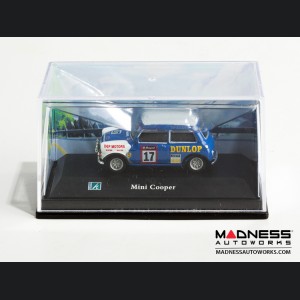 Hongwell Cararama Mini Cooper- 1/72 Scale Diecast Model Car - Blue W/ White 