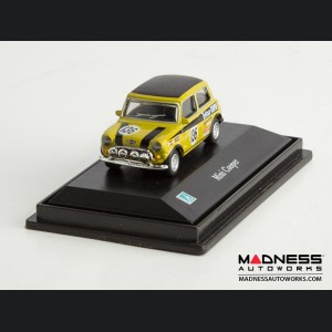 Hongwell Cararama Mini Cooper- 1/72 Scale Diecast Model Car - Old Gold W/ Black