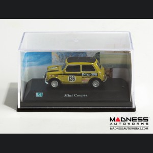 Hongwell Cararama Mini Cooper- 1/72 Scale Diecast Model Car - Old Gold W/ Black